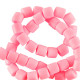 Polymeer tube kralen 6mm - Pink